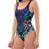 Snakeskin One-Piece Swimsuit in Blueberry